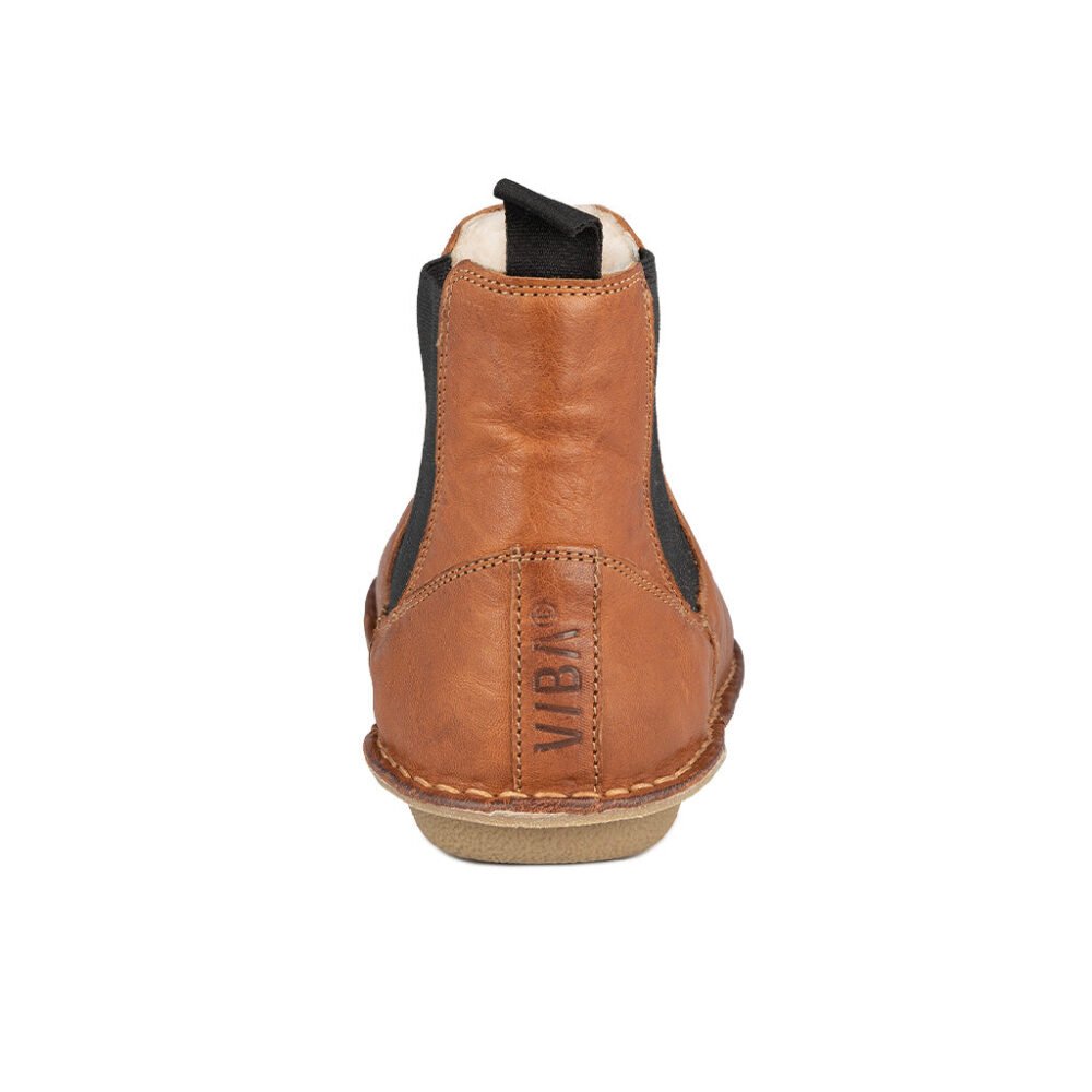 HELSINKI Leather Cognac Brown Shearling - Image 7