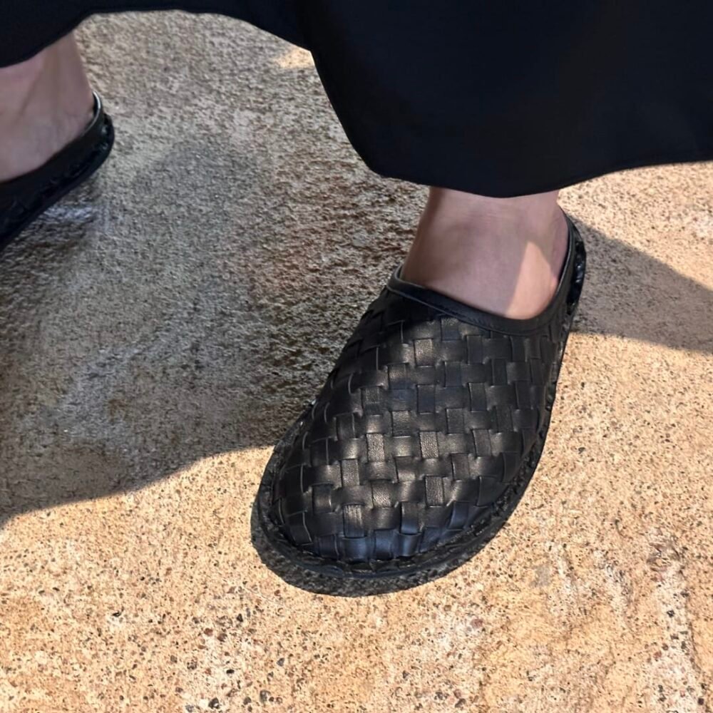 ROMA Woven Leather Preto Black - Image 8