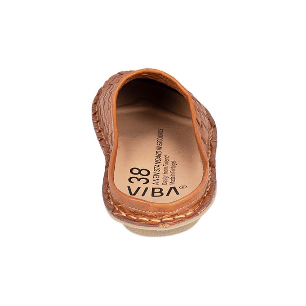 ROMA Woven Leather Cognac Brown - Image 5