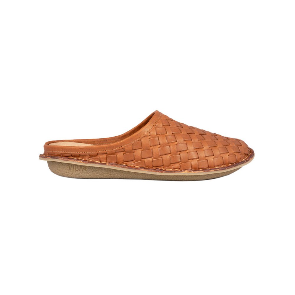 ROMA Woven Leather Cognac Brown - Image 6