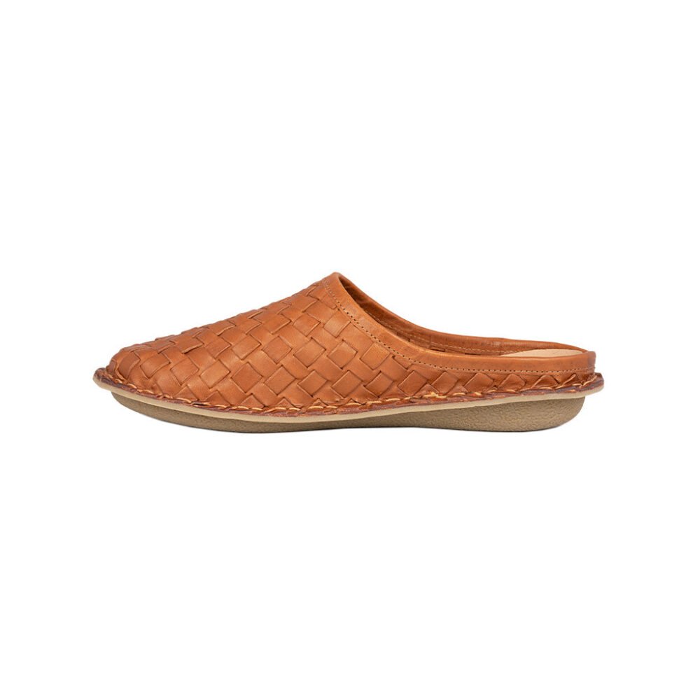ROMA Woven Leather Cognac Brown - Image 7
